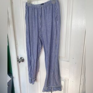 Gap stripped linen drawstring pants